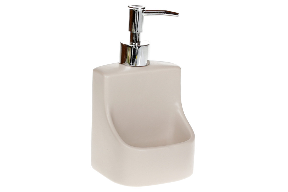 Диспенсер для рідкого мила Bright 10х9.5х18 см кераміка 1851-288 кремовий