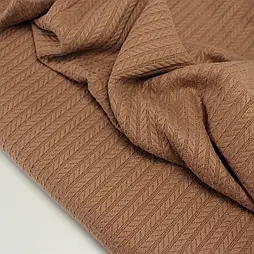 Бавовняне полотно "Косичка" колір коричнево-мідний № ТФ-046