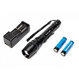 Ручний аварійний ліхтар Police 8668-T6, Потужний світлодіодний ліхтар ручний металевий ED-45, фото 7