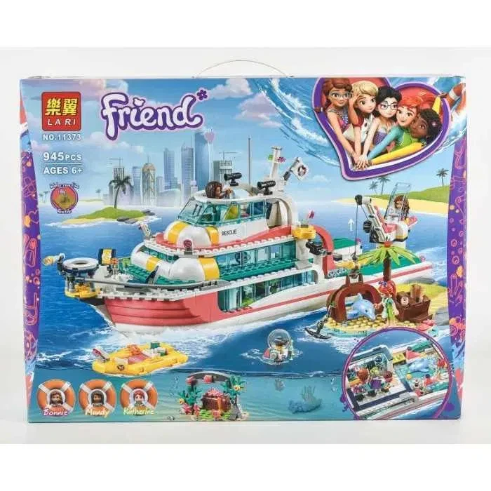 Конструктор 11373 Friends френдс Катер для спасательных операций 945 деталей швидка відправка