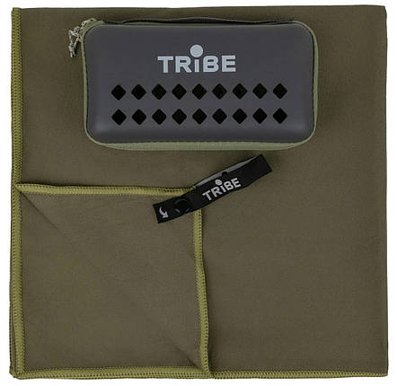 Рушник з мікрофібри Tribe Pocket Towel, 75х150 см (Army Green), фото 1
