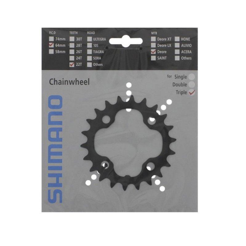 Зірка шатунів BCD-64 22T SHIMANO DEORE FC-M590 чор 9s