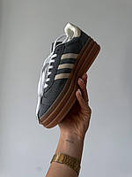 Сірі кросси жіночі Adidas Gazelle. Модне взуття жіноче Адідас Газель., фото 6
