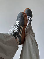Сірі кросси жіночі Adidas Gazelle. Модне взуття жіноче Адідас Газель., фото 3