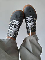 Сірі кросси жіночі Adidas Gazelle. Модне взуття жіноче Адідас Газель., фото 9