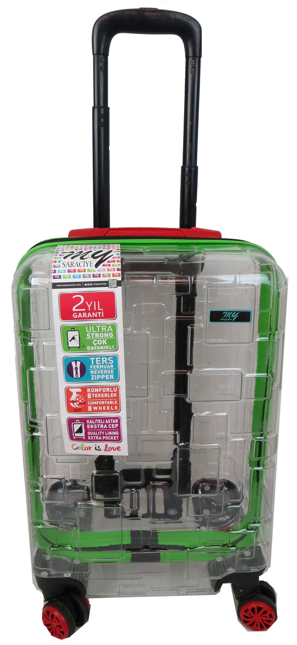 Прозора мала пластикова валіза + комплект органайзерів 42L My Luggage, фото 1