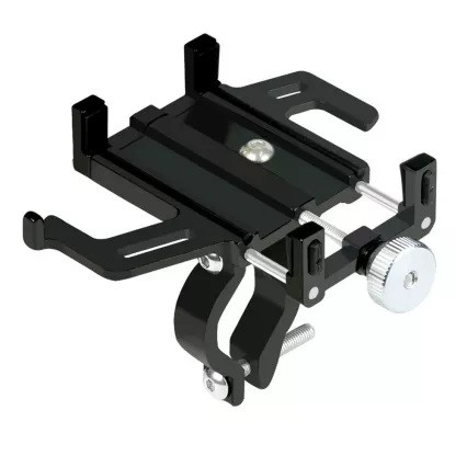 Тримач для смартфона Green Cycle GPH-004 алюмінієвий з силіконовими вставками, чорний