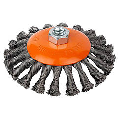 Щітка-крацовка конусна плетений дріт М14*2 125мм