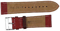 Ремінець для годинника зі шкіри під крокодила Mykhail Ikhtyar Ш24 мм бордовий, фото 2