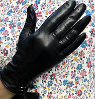 Жіночі шкіряні рукавички на вовняній підкладці