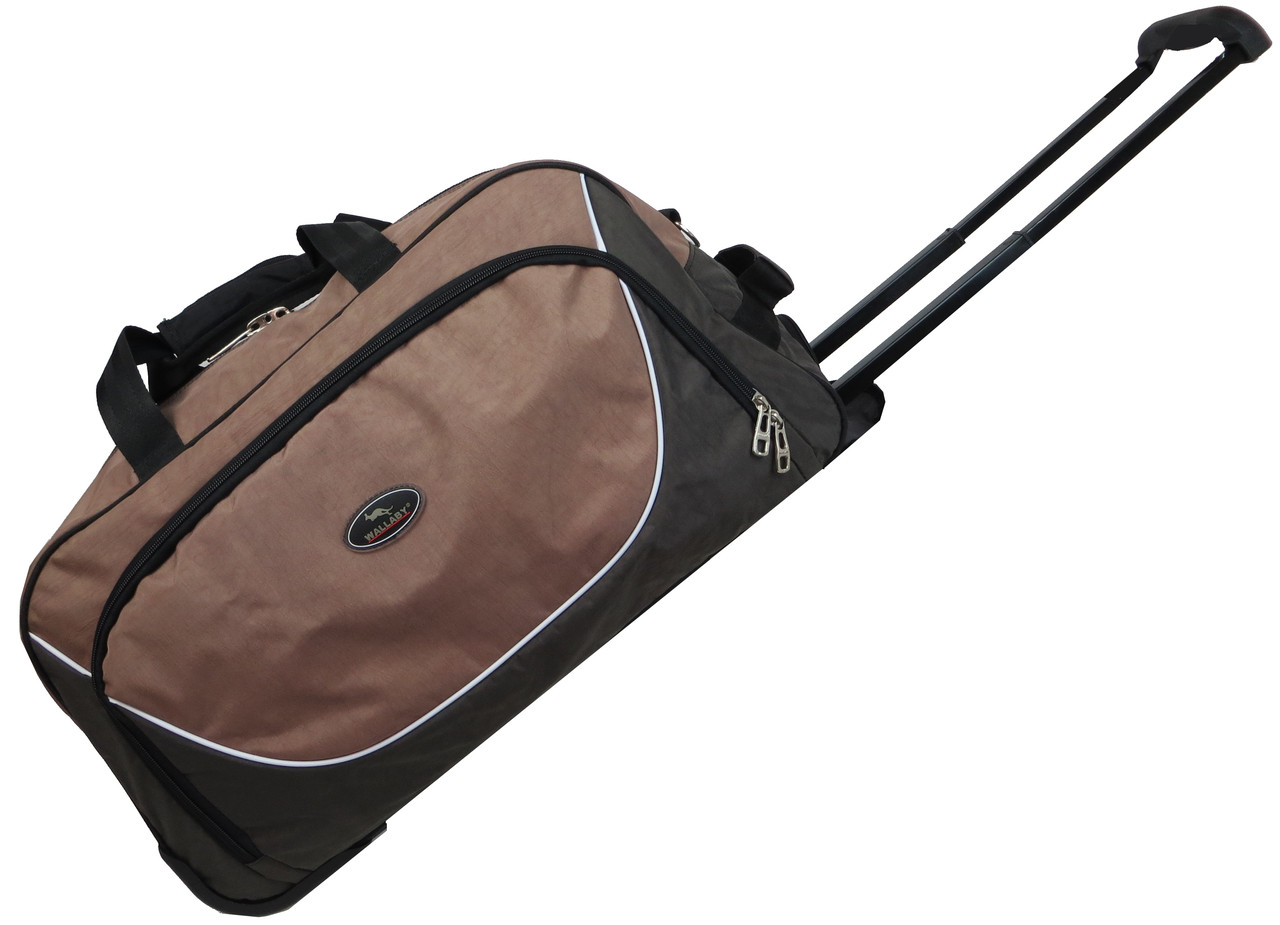 Сумка hotdeal на колесах 57L Wallaby хакі з коричневим, фото 1