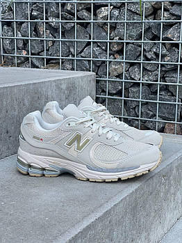 Чоловічі кросівки New Balance 2002R шкіряні сірі Нью Беланс весняні осінні