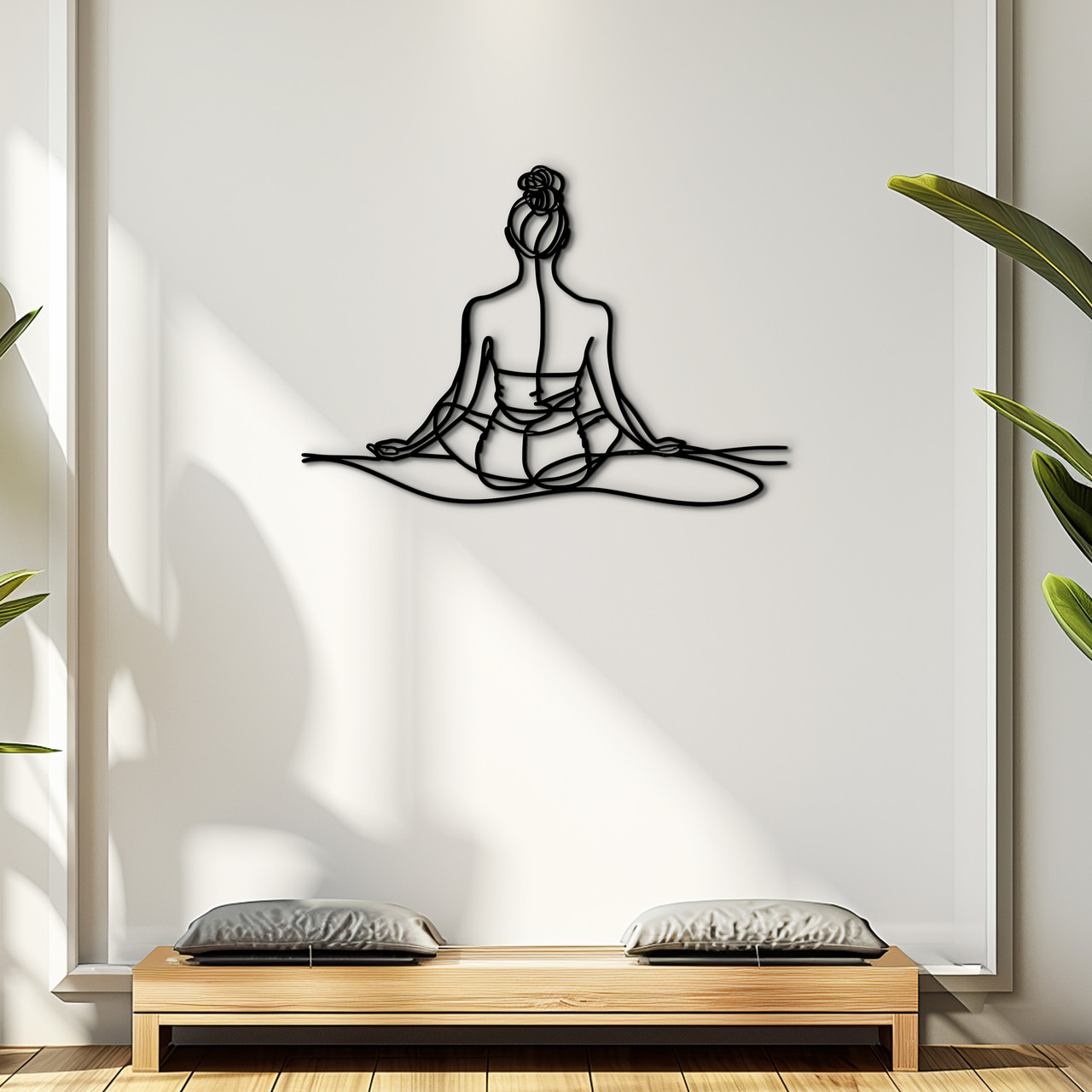 Картина лофт настінний декор для дому Йога в гармонії декоративне панно 30x20 см Woodyard (19009--30x20), фото 1