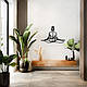 Картина лофт настінний декор для дому Йога в гармонії декоративне панно 30x20 см Woodyard (19009--30x20), фото 5
