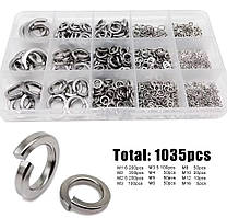 Набір Шайб Пружинних Нержавіючих (M1.6 - M16) 1035 шт Spec (SP-0681035)