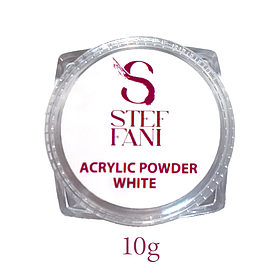 Акрилова пудра Steffani Acryl powder white №02, 10 грам