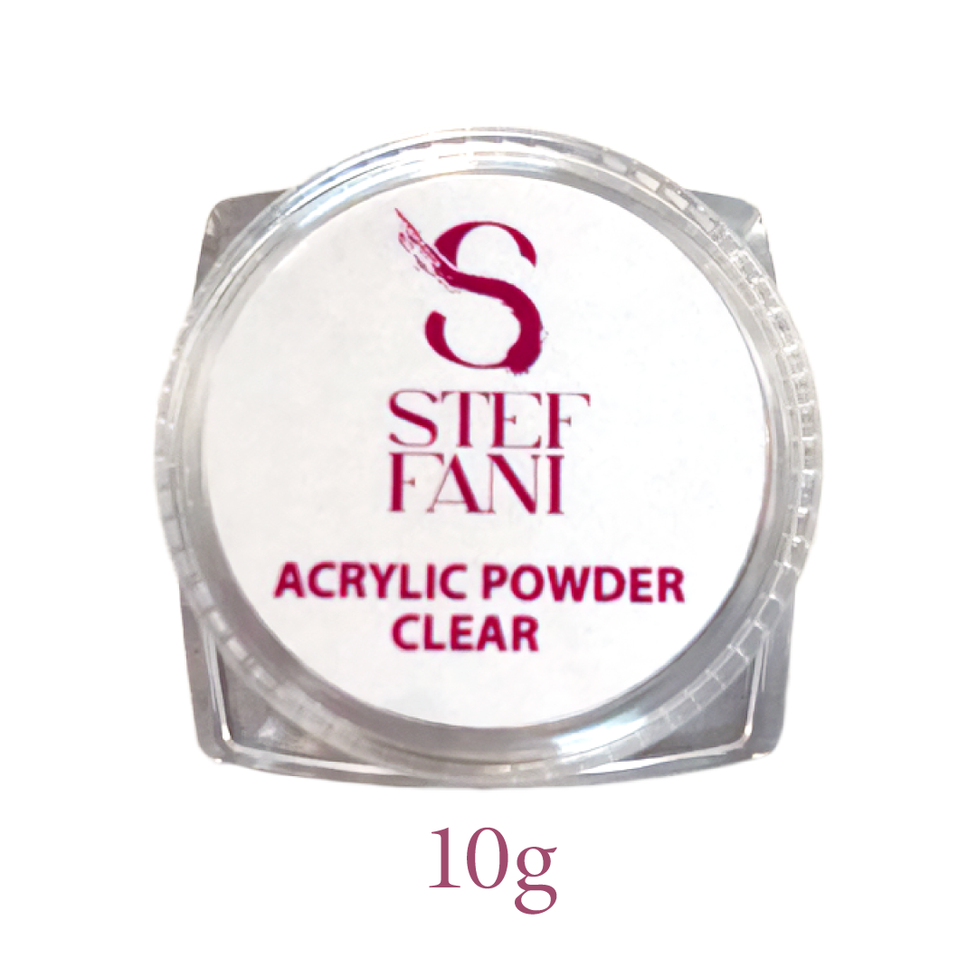 Акрилова пудра Steffani Acryl powder clear №01, 10 грам