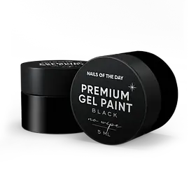 Гель-фарба без липкої кулі Nailsoftheday Premium gel paint Black no wipe, 5 мл