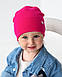 Шапка двошарова з відворотом для дівчаток, арт. 3507, фото 4