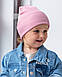Шапка двошарова з відворотом для дівчаток, арт. 3507, фото 5