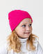 Шапка двошарова з відворотом для дівчаток, арт. 3545, фото 5