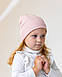 Шапка двошарова з відворотом для дівчаток, арт. 3547, фото 2
