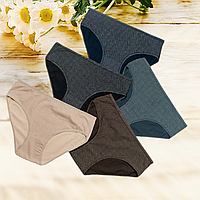 Трусики жіночі бавовняні батальних розмірів набір 5 шт Розміри 2XL 3XL 4XL