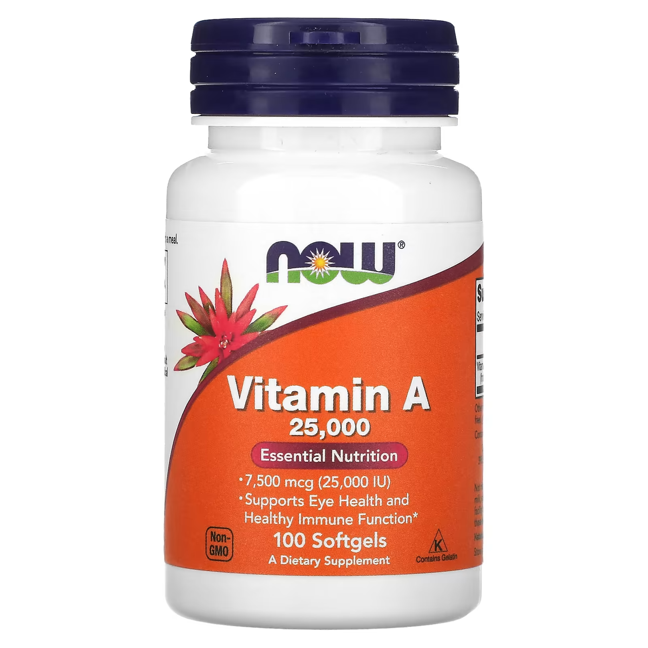 Vitamin A NOW Foods 25000 IU 100 Softgels