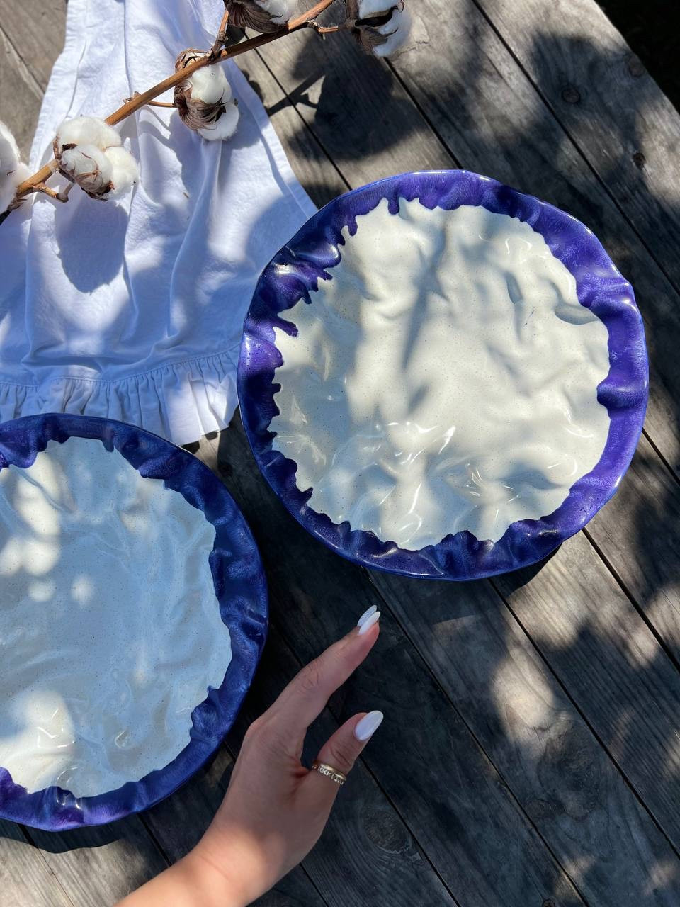 Тарілка Глибока Скеля 25 см Капучино Кобальт, фото 1