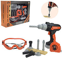 Набір інструментів 778-18 Дриль/шурупокрут автомат, звук, 16 предметів, на батарейках, у коробці 30х23х9 см