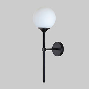 Чорне сучасне бра на 1 лампу "Bulb" (52-LW9521-1 BK+WH), фото 1