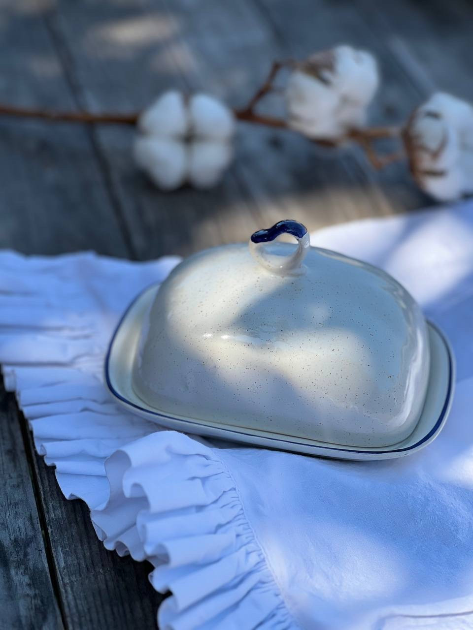 Масельниця 15,5 см "Капучино Кобальт», фото 1