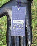 Жіночі шкіряні рукавички утеплені, фото 3