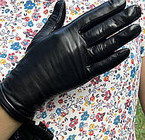 Жіночі шкіряні рукавички утеплені