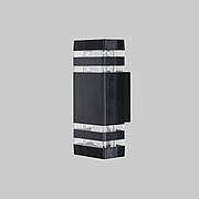 Сучасний вуличний чорний світильник на 2 лампи (67-2024-2 BK)