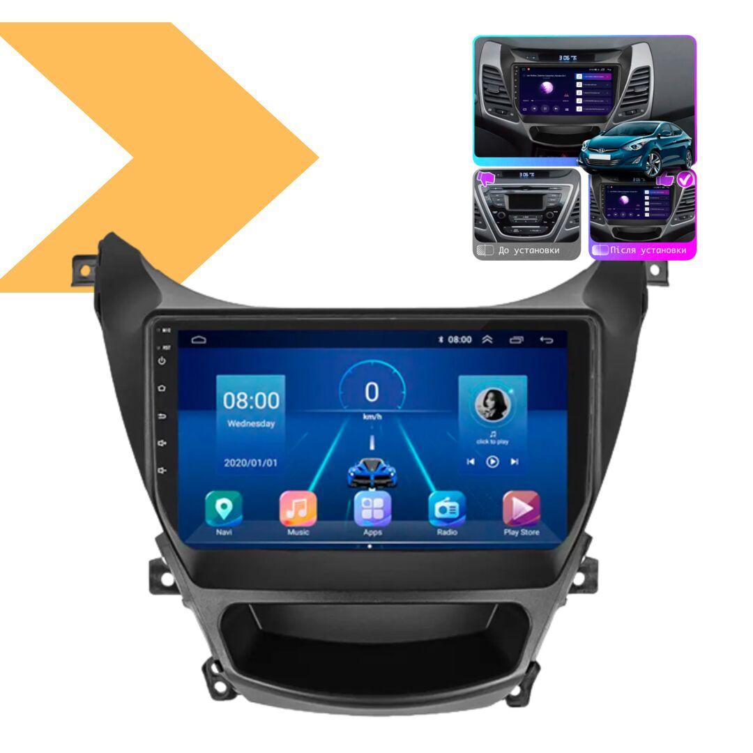 Автомагнітола штатна Hyundai Elantra 2014-2015 9 Android 10.1 4/32 XPRO чорний (MER-14102_5649), фото 1