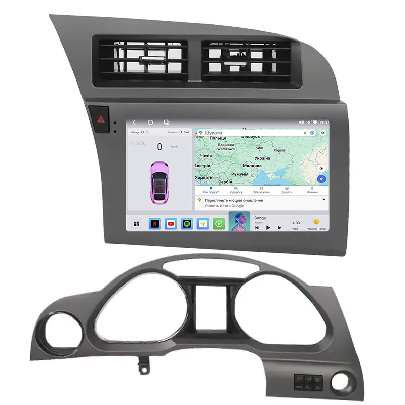 Магнітола 9" Lesko для Audi A6 allroad II (C6) 2006-2008г 4/64 QLED CarPlay 4G Wi-Fi GPS огляд 360 Prime