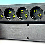 Подовжувач мережевий UA Power F05U, 3USB, 5 розеток, 6 м, чорний, фото 4