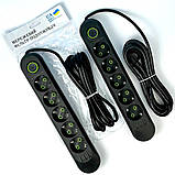 Подовжувач мережевий UA Power F05U, 3USB, 5 розеток, 6 м, чорний, фото 5