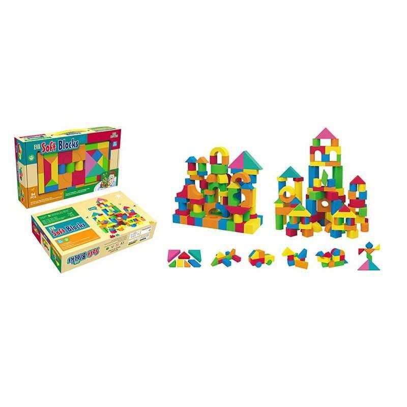 Конструктор U 8902 94 деталей, м'які блоки, в коробці, фото 1