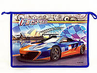 Папка шкільна на блискавці А4 з 3D ефектом "Speed cars" 23 х 32 х 6 см SC2