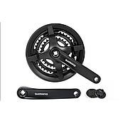 Шатуни SHIMANO FC-TY301 48 x 38 x 28 ,170 мм, 6/7/8-шв. із захистом