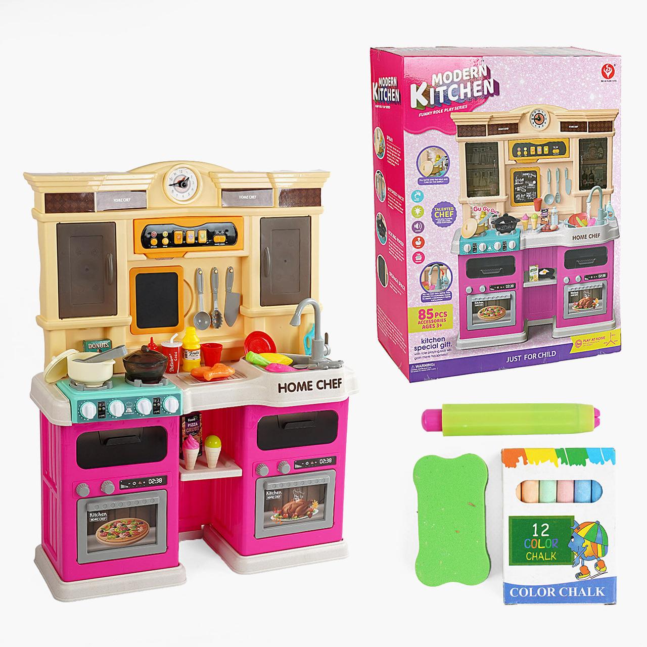 Кухня 922-163 (4) висота 83 см, 85 елементів, звуки, мелодії, підсвічування, автоматична подача води, парогенератор, дошка для