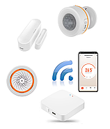 Розумний комплект охоронної сигналізації 1DAL AlarmKit ZB3 | ZigBee датчики захисту від проникнення в будинок | APP Tuya, фото 11