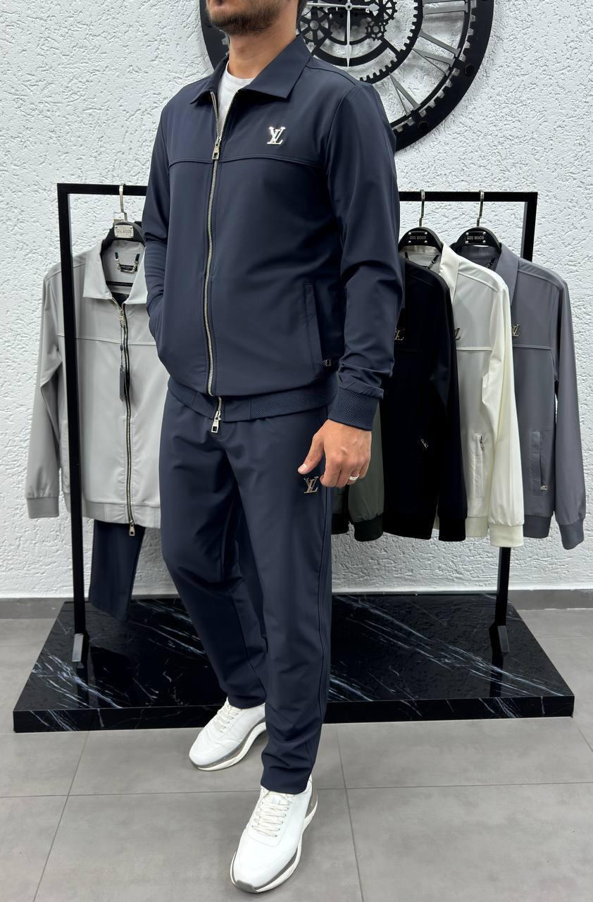 Чоловічий спортивний костюм LOUIS VUITTON D12214 темно-синій, фото 1