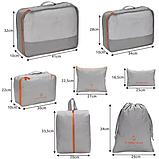 Набір з 7 штук туристичних сумок-органайзерів для речей та валізи у подорож Trizand 23111, фото 2