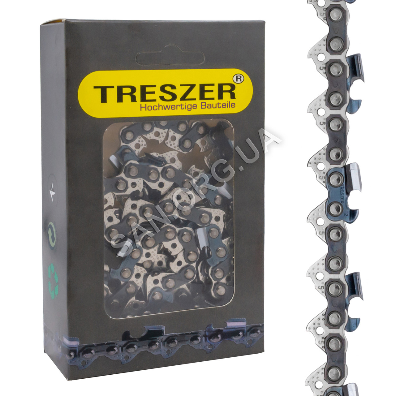 Ланцюг TRESZER 72 ланки крок 325 1,5 мм Супер зуб 58LXT100R для бензопили 45см, фото 1