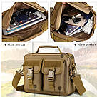 Дорожня тактична сумка для документів і планшета Solve з USB Койот KT6007005, фото 7