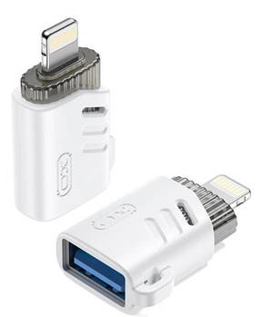 Адаптер XO NB256A OTG USB-A female to Lightning (з ремінцем)