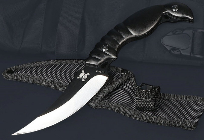 Мисливський ніж Death JL-88AB із Чохлом 25см Black (7_01048)